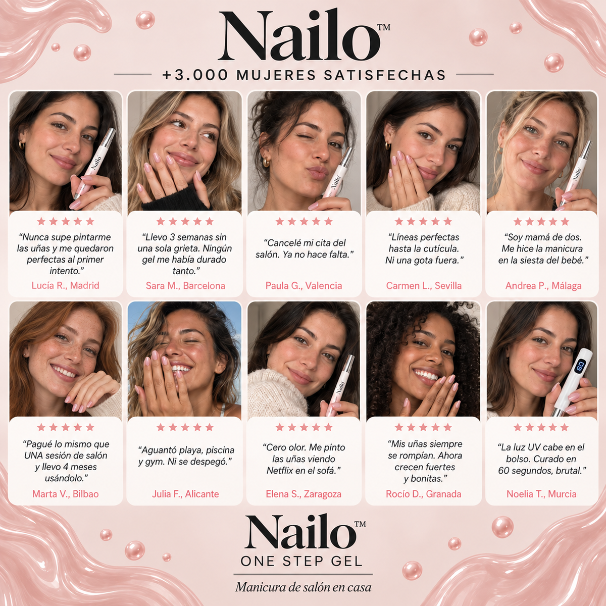 Nailo™ Pen Gel 3-en-1 con Luz UV